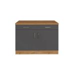 Tdesigno 2 Çekmeceli 2 Kapaklı Alt Modül -90 cm - Çok Amaçlı Dolap -Tezgah Dahil