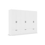 Tdesigno Alev Giyinme Dolabı - Çok Amaçlı Dolap - Gardırop 270 Cm-6 Kapaklı-3 Çekmeceli