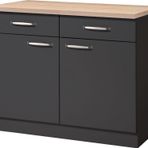 Tdesigno Ares Mutfak Çekmeceli Alt Modül - Dolap 120 Cm Antrasit- Tezgah Dahil