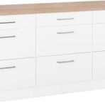 Tdesigno Arita Mutfak Çekmeceli Alt Modül 150 Cm Beyaz Tezgah Dahil Td-Ari-011