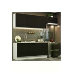 Tdesigno Arp Hazır Mutfak Dolabı-Çok Amaçlı Dolap 240 Cm Beyaz Ve Beyaz Laminat Tezgah Dahil