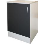 Tdesigno Asia Mutfak Alt Modül 60 Cm Antrasit Tezgah Dahil