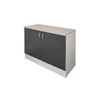 Tdesigno Asia Mutfak Alt Modül - Dolap 120 Cm Antrasit Tezgah Dahil