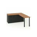 Tdesigno Ay Mutfak Adası-L Mutfak Adası-3 Çekmeceli 2 Kapaklı-Çok Amaçlı Dolap-Alt Modül-Kiler - 150 Cm