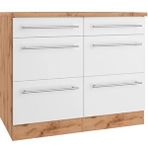 Tdesigno Aya Mutfak 6 Çekmeceli Alt Modül -120 Cm - Çok Amaçlı Dolap -tezgah Dahil Beyaz
