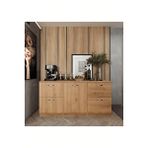 Tdesigno Badem Mutfak 1 Kapaklı - 4 Çekmeceli Alt Modül - 150 Cm - Çok Amaçlı Dolap - Tezgah Dahil - Atlantikçam