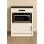 Tdesigno Dora Çok Amaçlı Dolap - Mikrodalga - Erzak - Mutfak - Kiler Dolabı - 60 Cm - Beyaz-antrasit Çok Renkli