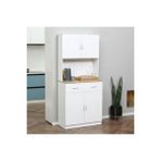 Tdesigno Harmonia Çok Amaçlı Dolap-Mikrodalga-Erzak-Airfryer-Mutfak-Kiler Dolabı-Kahve Köşesi-Beyaz-80 Cm