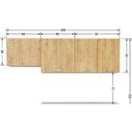 Tdesigno İpek 200 cm Safir Meşe Alt Mutfak Dolabı