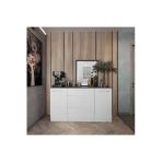 Tdesigno Jive Mutfak 2 Kapaklı-3 Çekmeceli Alt Modül -160 cm - Çok Amaçlı Dolap -Beyaz-Tezgah Dahil
