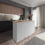 Tdesigno Katrina Mutfak Adası Alt Modül 120 Cm Beyaz Tezgah Dahil