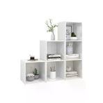 Tdesigno Kitaplık Ofis Dolabı Beyaz 6 Raflı 90 Cm