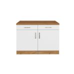Tdesigno Lale Mutfak 2 Çekmeceli 2 Kapaklı Alt Modül -100 cm - Çok Amaçlı Dolap -Tezgah Dahil