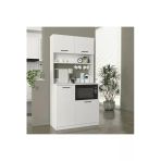 Tdesigno Lexa Çok Amaçlı Dolap-Mikrodalga-Erzak-Airfryer-Mutfak-Kiler Dolabı-Kahve Köşesi-Beyaz-90 Cm