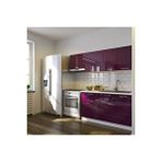 Tdesigno Lida 200 cm Parlak Mürdüm Mutfak Dolabı