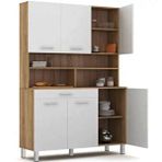 Tdesigno Liebe Çok Amaçlı Dolap-mikrodalga-erzak-airfryer-mutfak-kiler Dolabı-kahve Köşesi-atlantikçam-120cm Beyaz