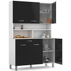 Tdesigno Liebe Çok Amaçlı Dolap-mikrodalga-erzak-airfryer-mutfak-kiler Dolabı-kahve Köşesi-beyaz-120cm Antrasit