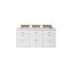 Tdesigno Lucky Mutfak Adası -180 Cm - Tezgah Dahil Beyaz