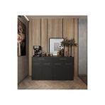 Tdesigno Matcha 4 Kapaklı - 2 Çekmeceli Mutfak Alt Modül - 140 Cm - Çok Amaçlı Dolap - Tezgah Dahil - Antrasit