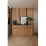 Tdesigno Matcha 4 Kapaklı - 2 Çekmeceli Mutfak Alt Modül - 140 cm - Çok Amaçlı Dolap - Tezgah Dahil