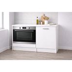 Tdesigno Mia Ankastre Fırın Modülü-çok Amaçlı Dolap -110 Cm -1 Kapaklı-laminat Beyaz Tezgah Dahil - Beyaz