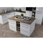 Tdesigno Minos Mutfak Adası -Alt Modül 150 cm-Beyaz- Tezgah Dahil