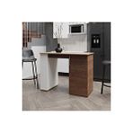 Tdesigno Nora Mutfak Adası -Alt Modül-120 Cm Beyaz -Atlantikçam-Çok Amaçlı Dolap-Masa