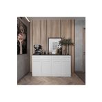 Tdesigno Salsa 4 Kapaklı-2 Çekmeceli Mutfak Alt Modül -200 cm - Çok Amaçlı Dolap -Beyaz-Tezgah Dahil