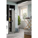 Tdesigno Sava Temizlik Malzeme Dolabı - Çok Amaçlı Dolap - Banyo Dolabı - 60 Cm - Antrasit