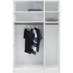 Tdesigno Sezin Acik Giyinme Dolabi - Cok Amacli Dolap - Gardirop 120 Cm Beyaz