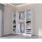 Tdesigno Siren Açık Giyinme Dolabı - Çok Amaçlı Dolap - Gardırop 200 Cm Beyaz