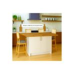 Tdesigno Swan Mutfak Adası - Alt Modül - 2 Kapaklı - 140 cm - Tezgah Dahil