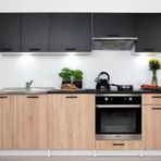 Tdesigno Tdesıgno Mina Mutfak 240 Cm Siyah-Meşe