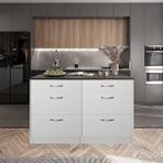 Tdesigno Zumba Mutfak Adası -6 Çekmeceli Alt Modül- Çok Amaçlı Dolap 120 cm Tezgah Dahil