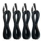 TDMOON 4 paket güç uzatma kablosu 6.5FT (2M), 5.5mm x 2.1mm dc 12v güç kaynağı adaptörü uzatma kablosu erkek dişi fiş kablosu güvenlik kameraları vb