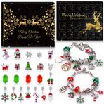 TDTOD Kızlar için 2024 Advent Takvimi, 24 Gün Geri Sayım Takvimi Noel Advent Takvimi Çocuklar için Kendin Yap Noel Hediyesi, Kızlar Kadınlar için Noel Hediyesi 22 Boncuklu Kendin Yap 5-12 Yaş