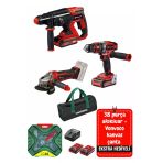 Te-Tk 18-3 Li-2 Cd-Ag-Hd Şarjlı Vidalama Akülü Taşlama Kırıcı Delici Hilti Makine Seti