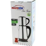 Tea Time Microstar Elektrikli Çelik Çay Makinesi - Gri - Siyah
