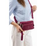 Teal Collection Unisex Mini Çapraz Çanta – Küçük Boy, Hafif, Günlük Kullanıma Uygun, Çok Amaçlı Omuz ve Bel Çantası - Bordo