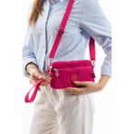 Teal Collection Unisex Mini Çapraz Çanta – Küçük Boy, Hafif, Günlük Kullanıma Uygun, Çok Amaçlı Omuz ve Bel Çantası - Pembe