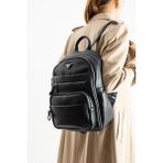 Teal Collection Unisex Suni Deri Sırt Çantası – Çok Bölmeli, Suya Dayanıklı, Geniş Hacimli Günlük ve Seyahat Çantası - Lacivert