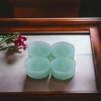 Tealight Kapsül Mum 4x43 Gr Dekoratif Mumu Kandil Hediyelik Fitilli Mumluk Şamdan Mavi Renk Kokulu