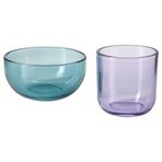 Tealight mumluk, mavi-lila, 2 adet