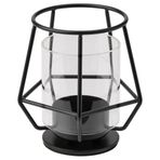 Tealight mumluk, siyah, 10 cm