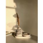Tealight Mumluk ve Dekoratif Tepsi Seti -Siyah Beyaz Minimal Tasarım
