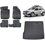 Team Car Dacia Duster 2WD 2014 Model 3D Bagaj Havuzu+3d Havuzlu Araca Özel Paspas Takımı - Siyah - Siyah