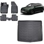 Team Car Fiat Egea Cross 2015 Model 3D Ince Stepneli Bagaj Havuzu+3d Havuzlu Araca Özel Paspas Takımı - Siyah - Siyah