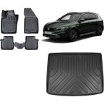 Team Car Fiat Egea Cross 2018 Model 3D Tamir Kitli Bagaj Havuzu+3d Havuzlu Araca Özel Paspas Takımı - Siyah - Siyah