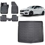 Team Car Fiat Egea Hatchback 2015 Model 3D Bagaj Havuzu+3d Havuzlu Araca Özel Paspas Takımı - Siyah - Siyah