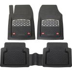 Team Car Fiat Fiorino Krom Karbon Derin Havuzlu 3D Paspas - Siyah